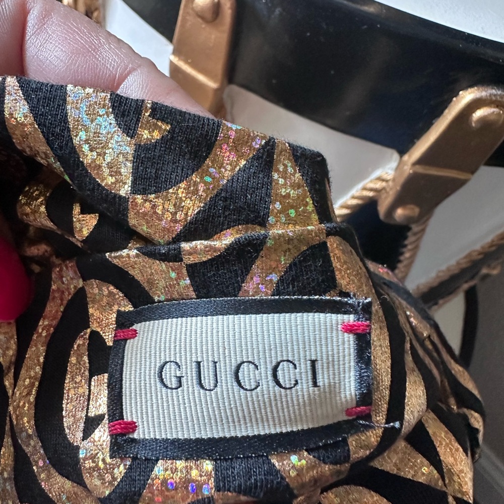 Gucci Black and Gold Patterned Headwrap - Picture 7 of 7